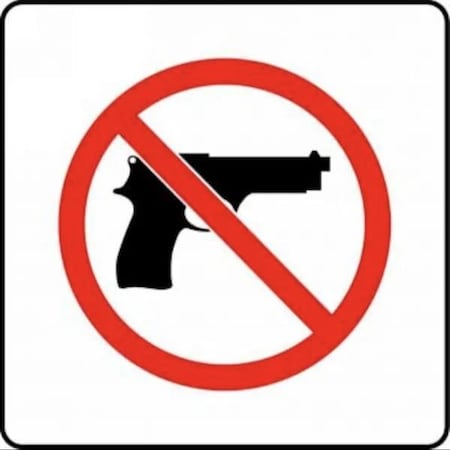Accuform SAFETY SIGN NO FIREARMS GRAPHIC MACC536VP MACC536VP